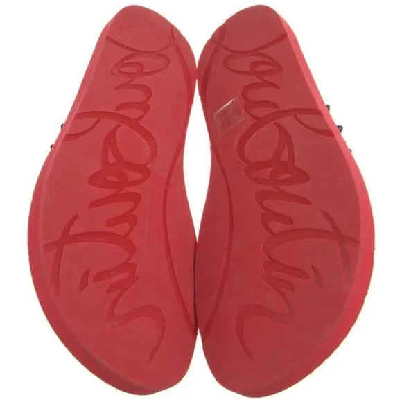 Christian Louboutin Red and Black Sandals - Picture 6 of 6